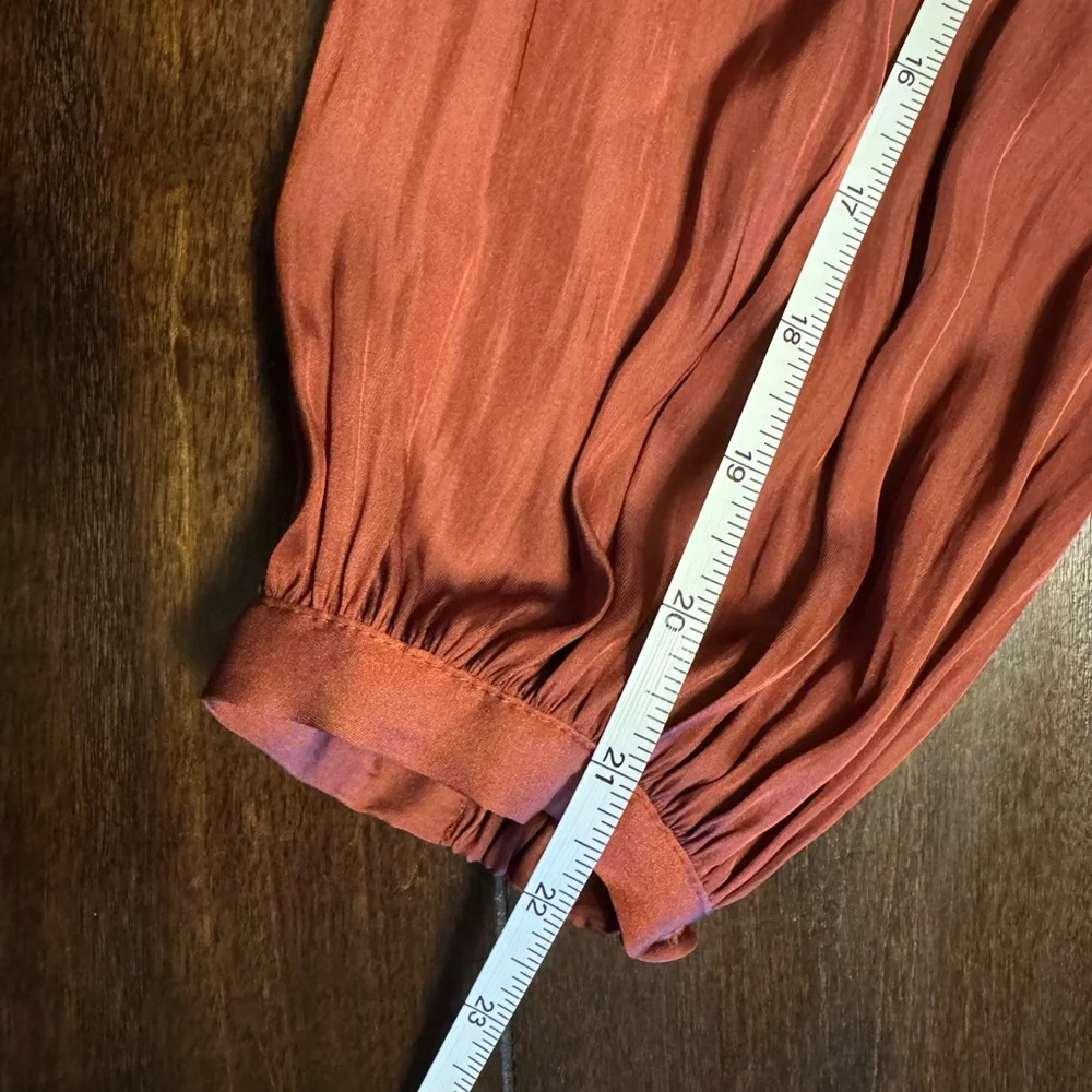 NWOT J.Crew Women's Featherweight Satin Tie-Neck Top - Picture 9 of 9